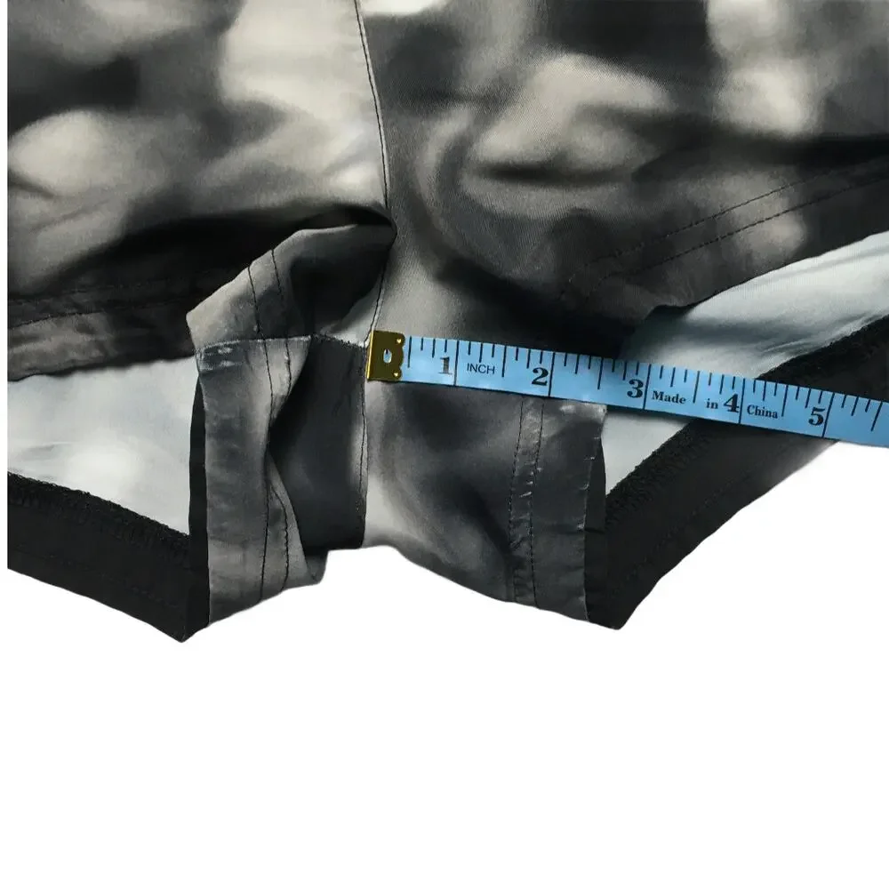 Adidas Athletic Running Shorts Black White‎ Print Mesh Lining Women's Activewear